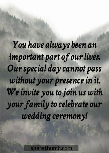 invite friends to wedding message
